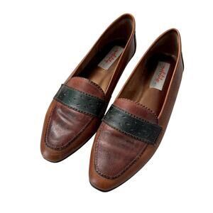 Vintage 80s Leather Mobility Sport Loafers Women's Size 9
